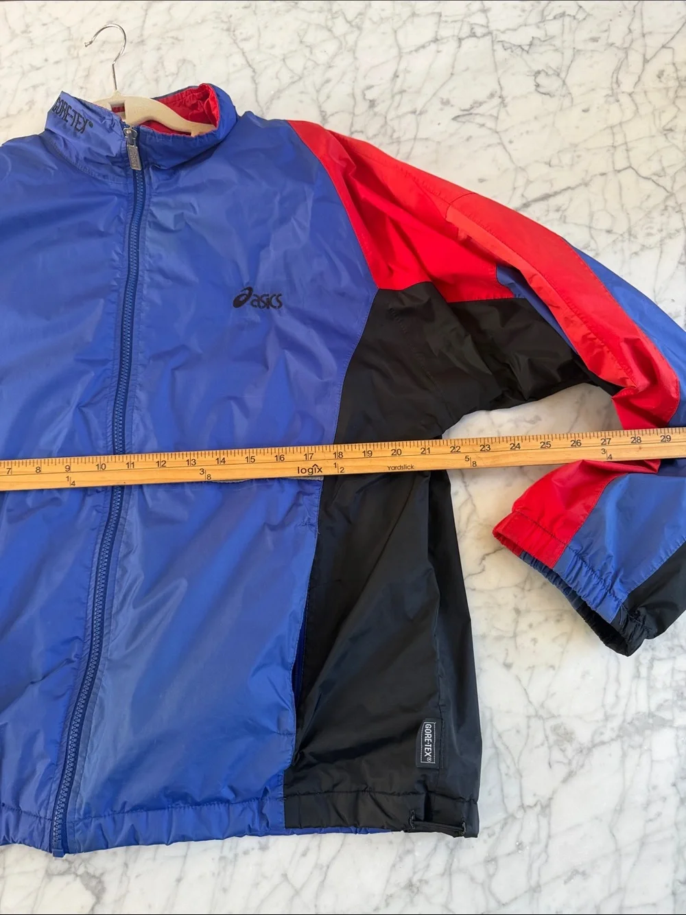 Vintage Asics Sz L Windbreaker Mens Goretex Full Zip Lightweight Jacket 90s